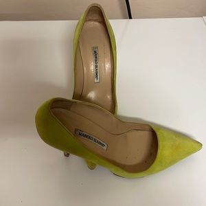 Manolo Blahnik, green pumps size 39 1/2.